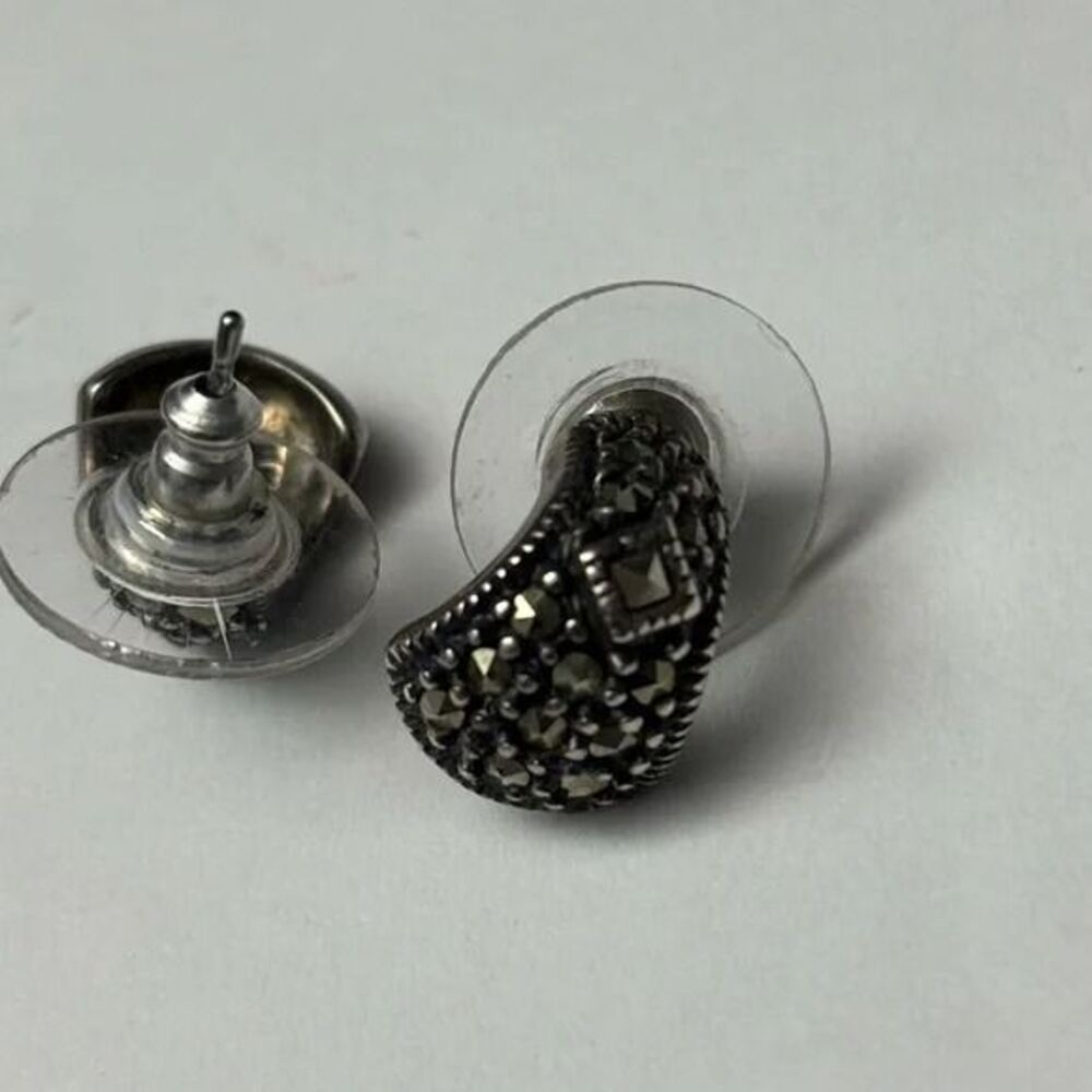 Judith Jack Silver and Black Earrings